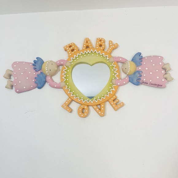 judie bomberger Other - Signed Judie Bomberger Wall Hanging "Baby Love" Mirror Resin DAMAGED